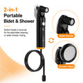 WOWER Electric Portable Bidet with Camping Shower Nozzle, 2 Water Pressure Modes, 1600mAh Rechargeable Battery, Universal Bottle Adapter