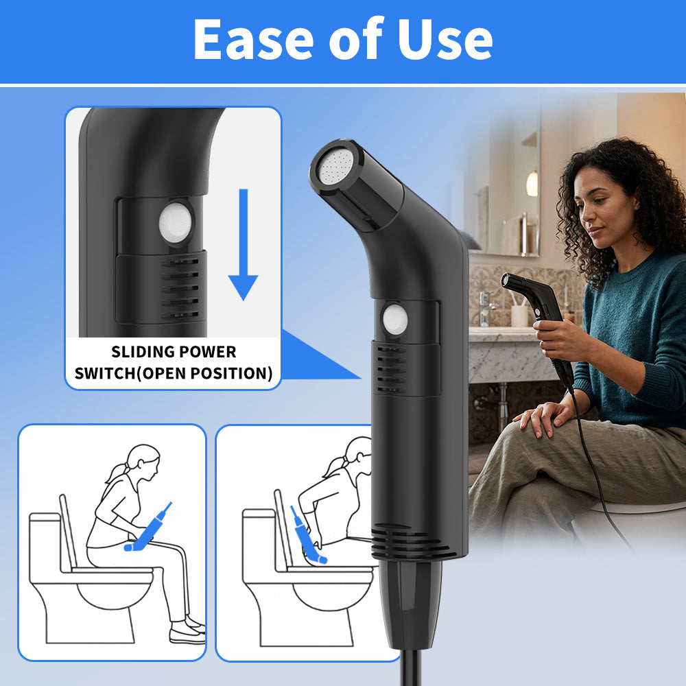 Portable Bidet with 2.3L Water Bucket Powered By 800mAh Rechargeable Battery