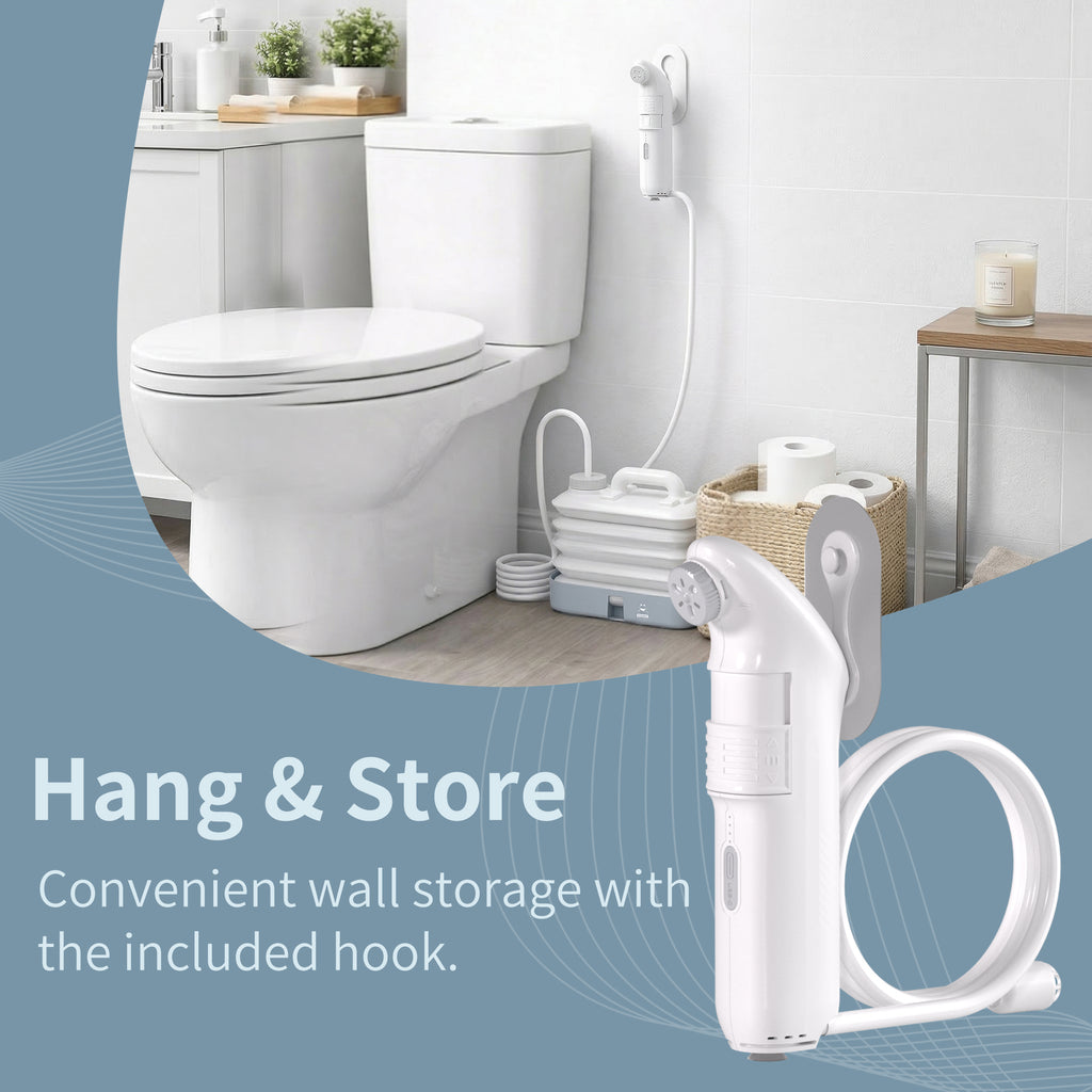 Electric Travel Bidet 4 Sprayer Modes Portable Handheld Bidet Built-in Rechargeable 1600mAh Battery JP94-PB-239B