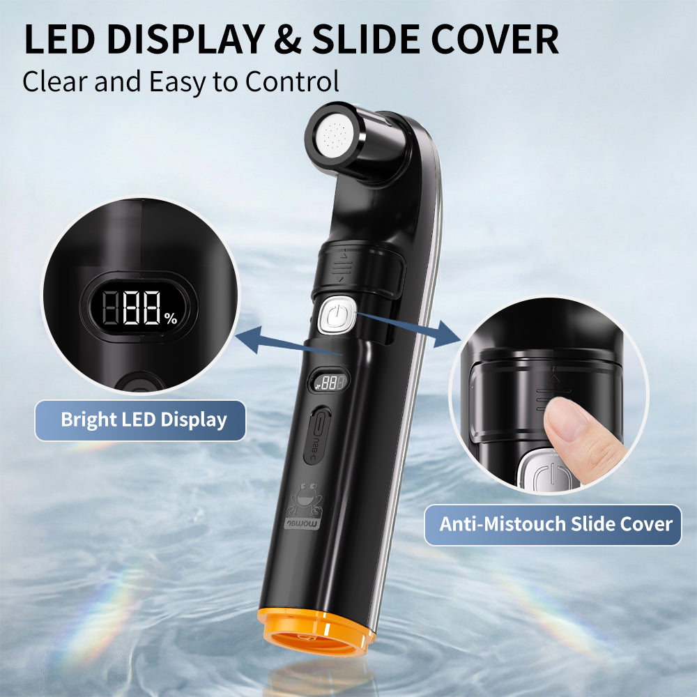 WOWER Electric Handheld Bidet with 10L Water Bucket, 2-in-1 Camping Shower with Rechargeable 1600mAh Battery, 2 Spray Modes, Universal Bottle Adapter