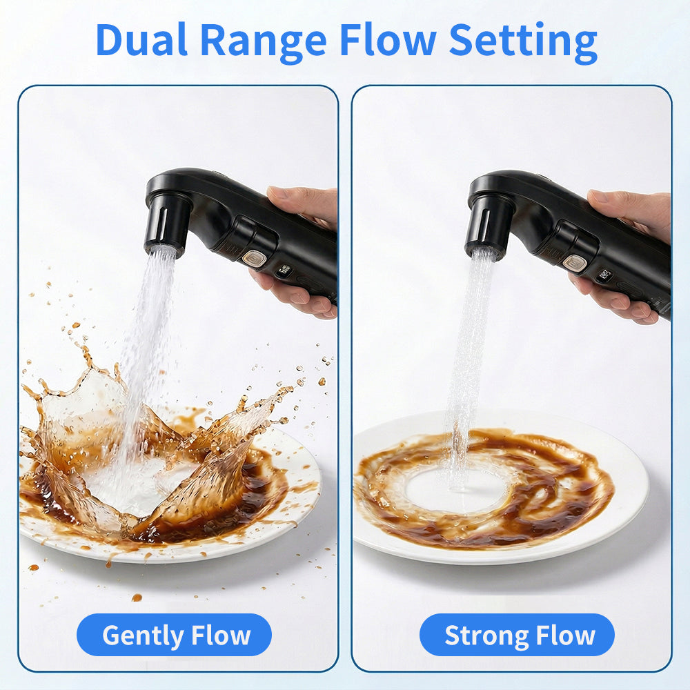 WOWER Electric Handheld Bidet with 10L Water Bucket, 2-in-1 Camping Shower with Rechargeable 1600mAh Battery, 2 Spray Modes, Universal Bottle Adapter